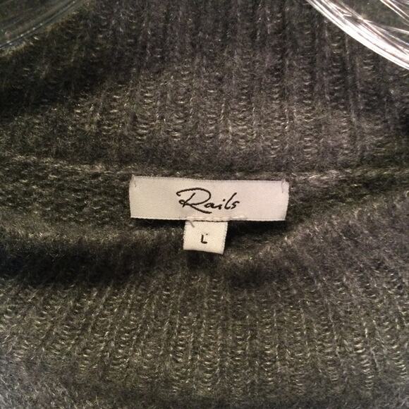 Rails Ellise Cashmere Blend Sweater in Charcoal Midnight Stripe L - Picture 4 of 5